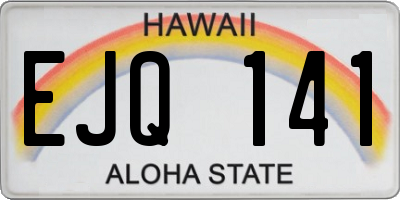 HI license plate EJQ141