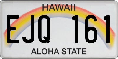 HI license plate EJQ161