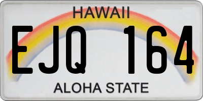 HI license plate EJQ164