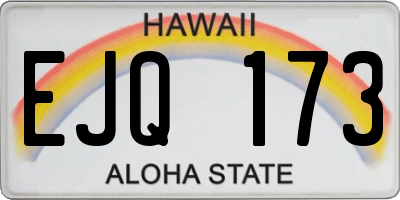 HI license plate EJQ173