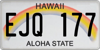 HI license plate EJQ177