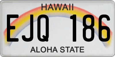 HI license plate EJQ186