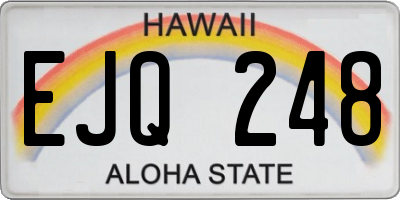 HI license plate EJQ248