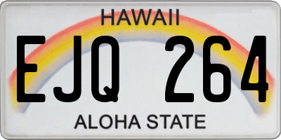 HI license plate EJQ264