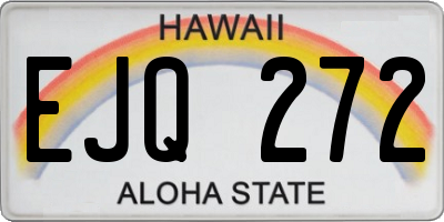 HI license plate EJQ272
