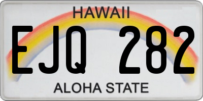 HI license plate EJQ282