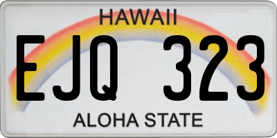 HI license plate EJQ323