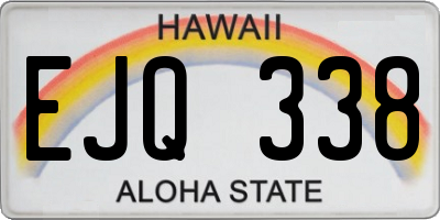HI license plate EJQ338