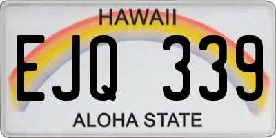 HI license plate EJQ339