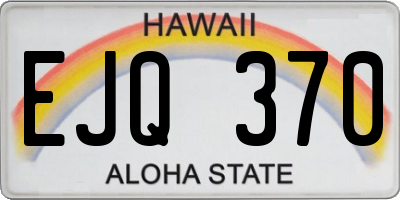 HI license plate EJQ370