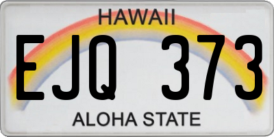 HI license plate EJQ373