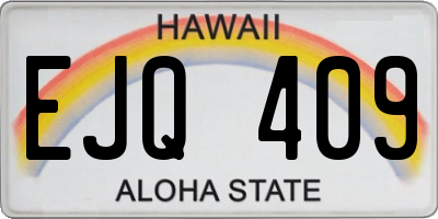 HI license plate EJQ409