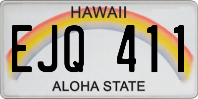 HI license plate EJQ411