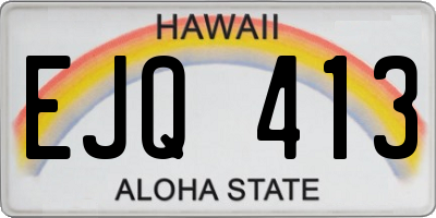 HI license plate EJQ413