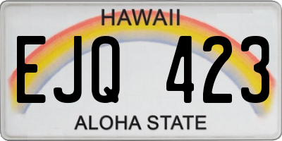 HI license plate EJQ423