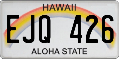 HI license plate EJQ426