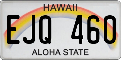 HI license plate EJQ460
