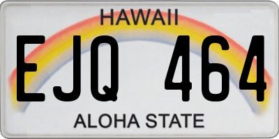 HI license plate EJQ464