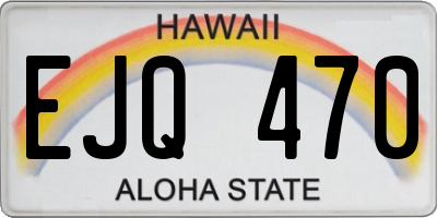 HI license plate EJQ470
