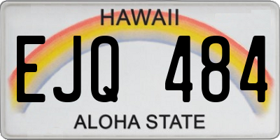 HI license plate EJQ484