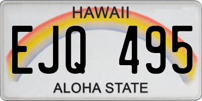 HI license plate EJQ495