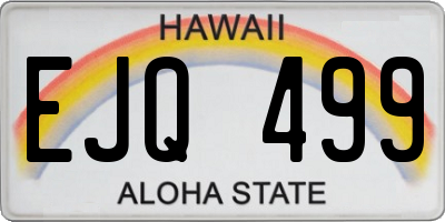 HI license plate EJQ499