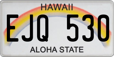 HI license plate EJQ530