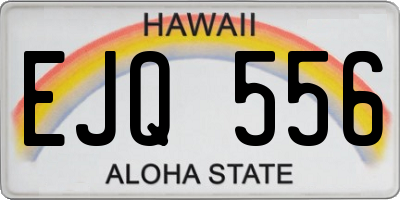 HI license plate EJQ556