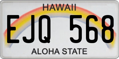 HI license plate EJQ568