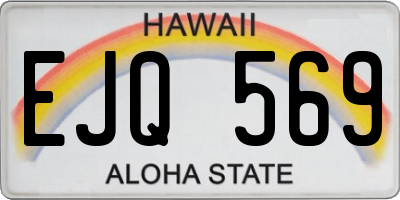 HI license plate EJQ569