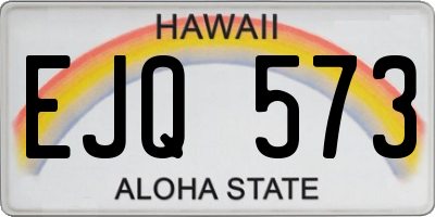 HI license plate EJQ573