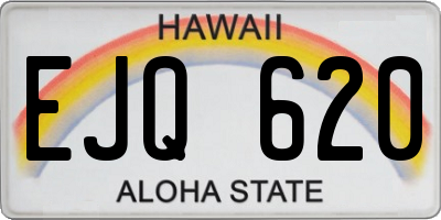 HI license plate EJQ620