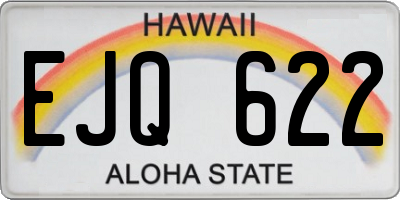 HI license plate EJQ622