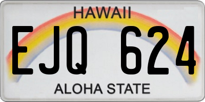 HI license plate EJQ624