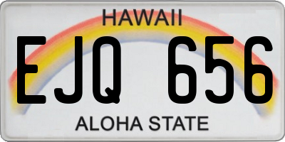 HI license plate EJQ656