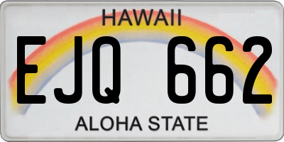 HI license plate EJQ662