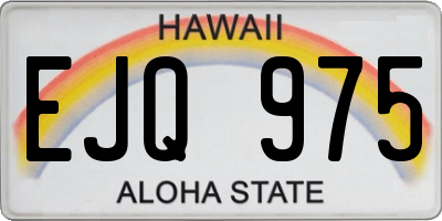 HI license plate EJQ975