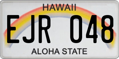 HI license plate EJR048