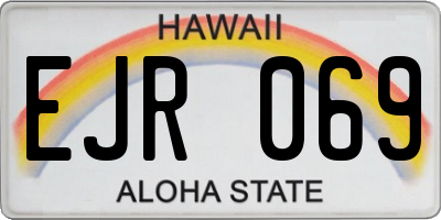 HI license plate EJR069