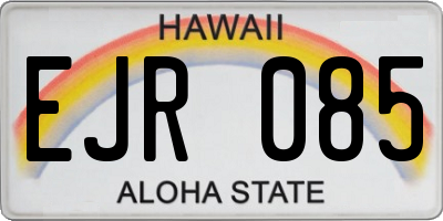 HI license plate EJR085