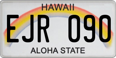 HI license plate EJR090