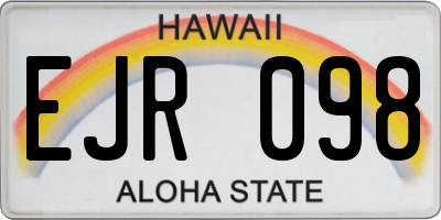 HI license plate EJR098