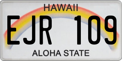 HI license plate EJR109