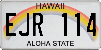 HI license plate EJR114