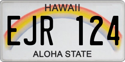 HI license plate EJR124