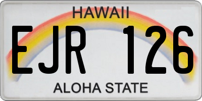 HI license plate EJR126