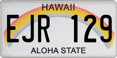 HI license plate EJR129