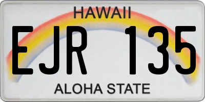 HI license plate EJR135