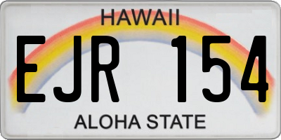 HI license plate EJR154
