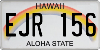 HI license plate EJR156